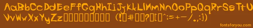 Swift Font – Orange Fonts on Brown Background