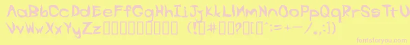 Swift Font – Pink Fonts on Yellow Background