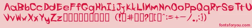 フォントSwift – ピンクの背景に赤い文字