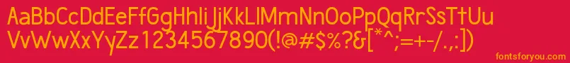 Wumbology Font – Orange Fonts on Red Background