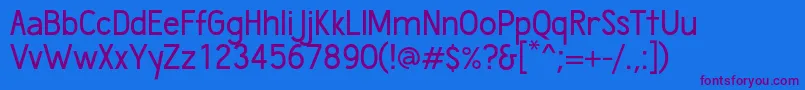 Wumbology Font – Purple Fonts on Blue Background