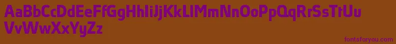 AbsolutProBoldReduced Font – Purple Fonts on Brown Background