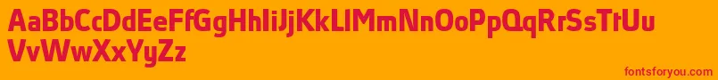 AbsolutProBoldReduced Font – Red Fonts on Orange Background