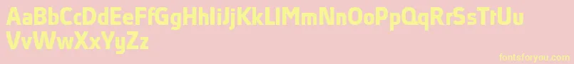 AbsolutProBoldReduced Font – Yellow Fonts on Pink Background