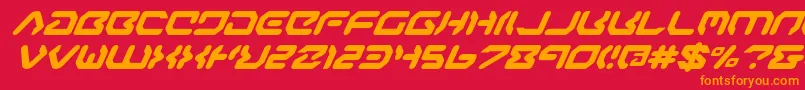 Aironi Font – Orange Fonts on Red Background