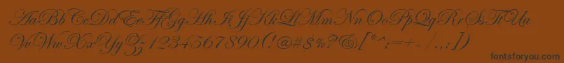 Шрифт EdwardianScriptItc – чёрные шрифты на коричневом фоне