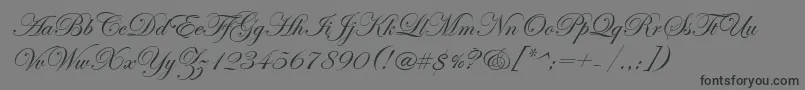 fuente EdwardianScriptItc – Fuentes Negras Sobre Fondo Gris