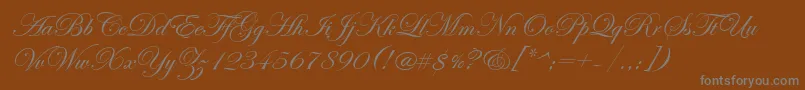 fuente EdwardianScriptItc – Fuentes Grises Sobre Fondo Marrón