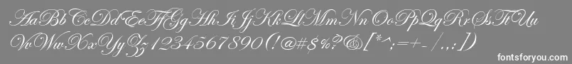 EdwardianScriptItc Font – White Fonts on Gray Background