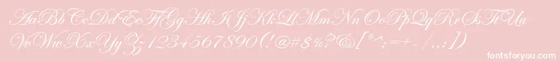 EdwardianScriptItc Font – White Fonts on Pink Background