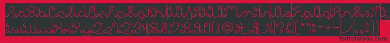 Fonte EtherealSkyInverse – fontes pretas em um fundo vermelho