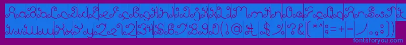 fuente EtherealSkyInverse – Fuentes Azules Sobre Fondo Morado