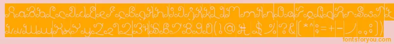 EtherealSkyInverse Font – Orange Fonts on Pink Background