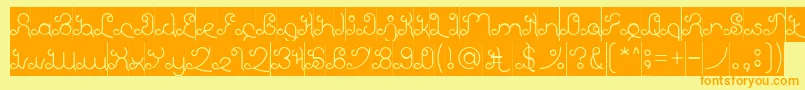 EtherealSkyInverse Font – Orange Fonts on Yellow Background