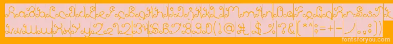 EtherealSkyInverse Font – Pink Fonts on Orange Background