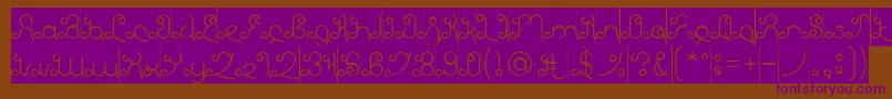 EtherealSkyInverse Font – Purple Fonts on Brown Background