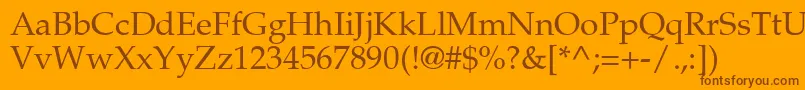 Palmsprings Font – Brown Fonts on Orange Background