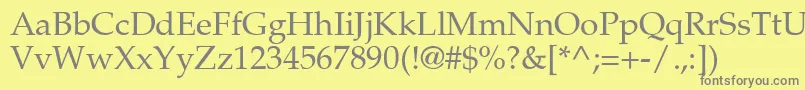 Palmsprings Font – Gray Fonts on Yellow Background