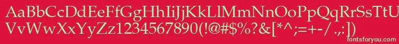 Palmsprings Font – Green Fonts on Red Background