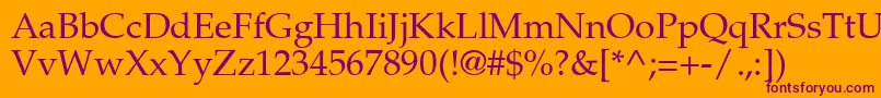 Palmsprings Font – Purple Fonts on Orange Background