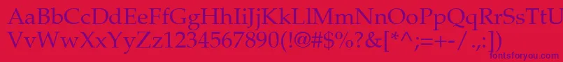 Palmsprings-fontti – violetit fontit punaisella taustalla