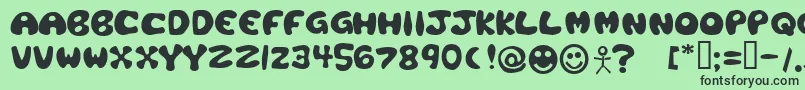 PlasticTomato Font – Black Fonts on Green Background