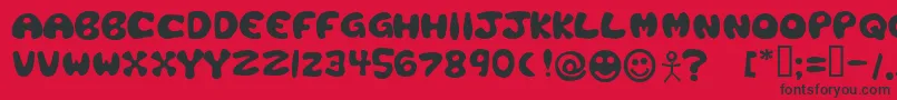 PlasticTomato Font – Black Fonts on Red Background