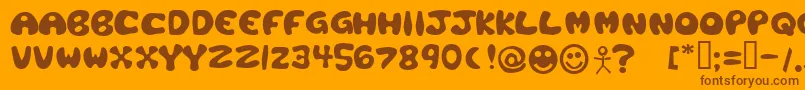 PlasticTomato Font – Brown Fonts on Orange Background