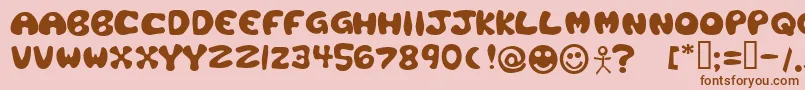 PlasticTomato Font – Brown Fonts on Pink Background
