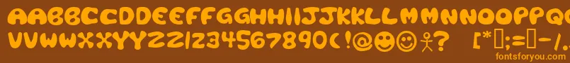 PlasticTomato Font – Orange Fonts on Brown Background