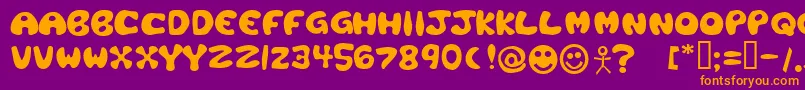 PlasticTomato Font – Orange Fonts on Purple Background