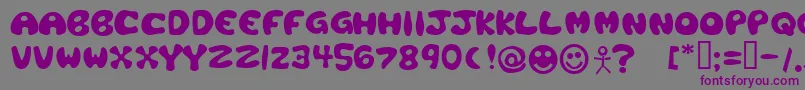 PlasticTomato Font – Purple Fonts on Gray Background