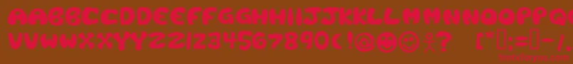 PlasticTomato Font – Red Fonts on Brown Background