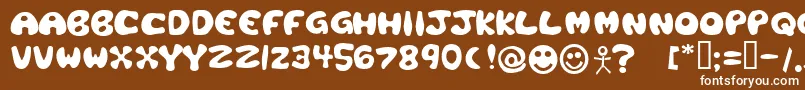 PlasticTomato Font – White Fonts on Brown Background