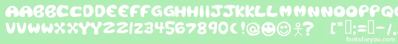 PlasticTomato Font – White Fonts on Green Background