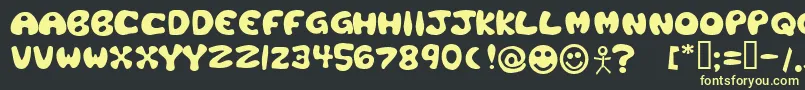 Шрифт PlasticTomato – жёлтые шрифты на чёрном фоне