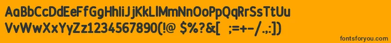 DiscotecaroundedFreeForPersonalUse Font – Black Fonts on Orange Background