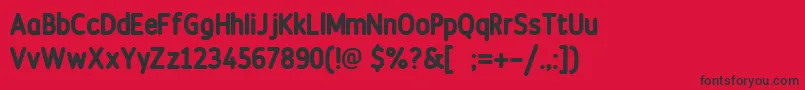 DiscotecaroundedFreeForPersonalUse Font – Black Fonts on Red Background