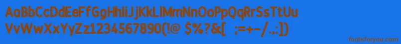 Police DiscotecaroundedFreeForPersonalUse – polices brunes sur fond bleu