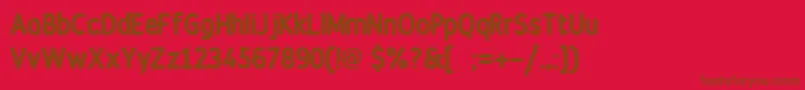 DiscotecaroundedFreeForPersonalUse Font – Brown Fonts on Red Background