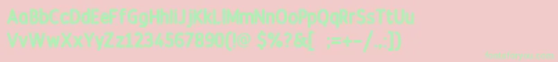 DiscotecaroundedFreeForPersonalUse Font – Green Fonts on Pink Background
