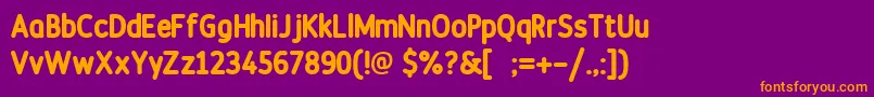 DiscotecaroundedFreeForPersonalUse Font – Orange Fonts on Purple Background
