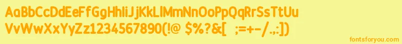 Шрифт DiscotecaroundedFreeForPersonalUse – оранжевые шрифты на жёлтом фоне