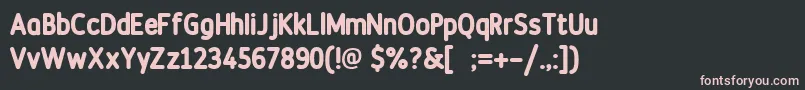 DiscotecaroundedFreeForPersonalUse Font – Pink Fonts on Black Background