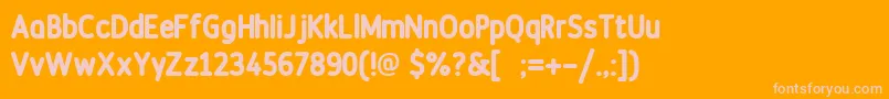 DiscotecaroundedFreeForPersonalUse Font – Pink Fonts on Orange Background