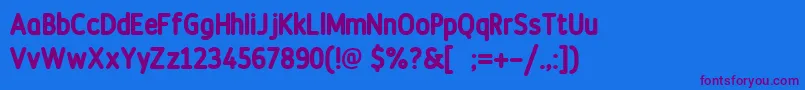 DiscotecaroundedFreeForPersonalUseフォントについての詳細 フォントDiscotecaroundedFreeForPersonalUse – 紫色のフォント、青い背景
