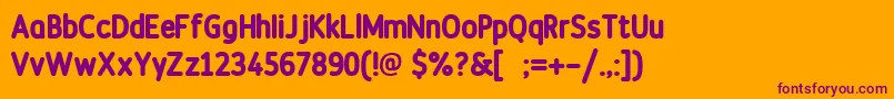 DiscotecaroundedFreeForPersonalUse Font – Purple Fonts on Orange Background