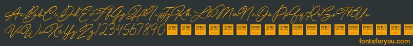 SpecialTouchDemo Font – Orange Fonts on Black Background