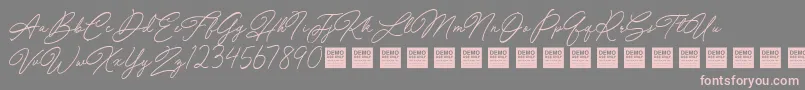 fuente SpecialTouchDemo – Fuentes Rosadas Sobre Fondo Gris