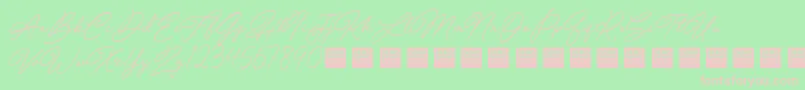 SpecialTouchDemo Font – Pink Fonts on Green Background